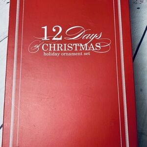 Pottery Barn 12 Days of Christmas Glass Ornaments Set of 12